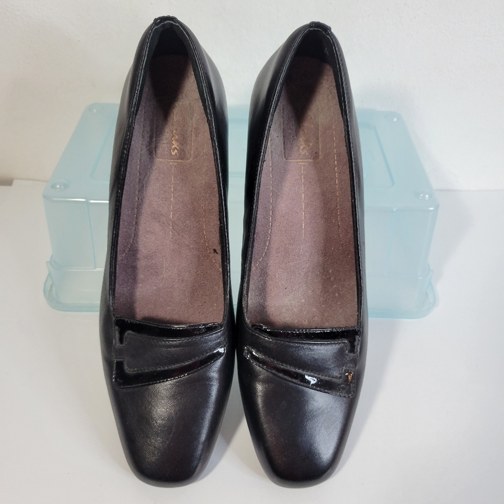 Womens Clark Everyday Levee delta Slip on Shoes Low heeled pumps 31219 Size 9.5